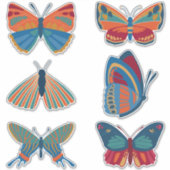Vibrant Butterfly Custom Cut Vinyl Stickers Aufkleber (Vorderseite)