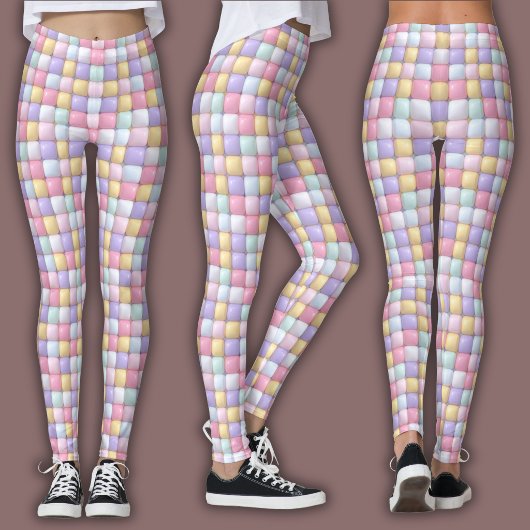 Vibrant Candy Pattern | Pastel Bubble Gum Leggings