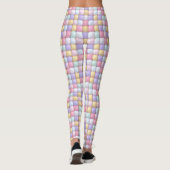 Vibrant Candy Pattern | Pastel Bubble Gum Leggings (Rückseite)