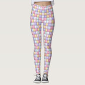 Vibrant Candy Pattern | Pastel Bubble Gum Leggings (Vorderseite)