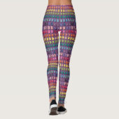 Vibrant Candy Pattern | Rainbow Gummy Bear Leggings (Rückseite)