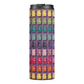 Vibrant Candy Pattern | Rainbow Gummy Bear Thermosbecher (Rückseite)