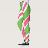 Vibrant Candy Stripe Abstract Leggings (Links)