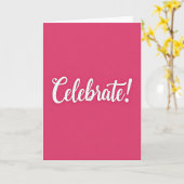 Vibrant Celebrate Typografie Karte (Gelbe Blume)