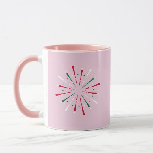 Vibrant Celebration Confetti, Fireworks  Tasse (Links)