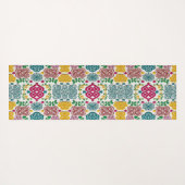 Vibrant Celtic Heart & Knot Floral Symphony Yogamatte (Rückseite (Horizontal))