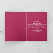 Vibrant Chic Stilvoll Neon Pink 40. Geburtstag Karte (Innenseite)