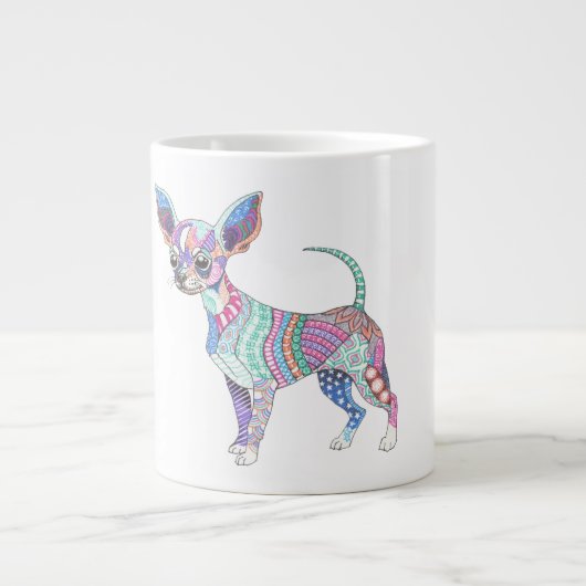 Vibrant Chihuahua Giant Mug Jumbo-Tasse (Vorderseite)