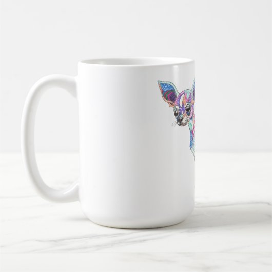 Vibrant Chihuahua Mug Kaffeetasse (Links)