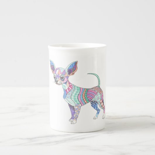 Vibrant Chihuahua Special Mug Porzellantasse (Vorderseite)