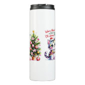 Vibrant Christmas Cat - Cute Pet Parent Accessory Thermosbecher (Rückseite)