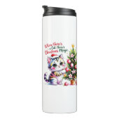 Vibrant Christmas Cat - Cute Pet Parent Accessory Thermosbecher (Nach rechts gedreht)