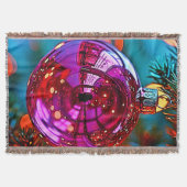 Vibrant Christmas Ornament Sparkle Design Decke (Vorderseite)