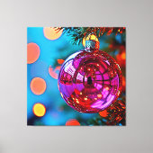 Vibrant Christmas Ornament Sparkle Design Leinwanddruck (Vorderseite)