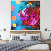 Vibrant Christmas Ornament Sparkle Design Leinwanddruck (Insitu (Schlafzimmer))