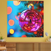 Vibrant Christmas Ornament Sparkle Design Leinwanddruck (Insitu (Wohnzimmer))