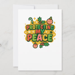 Vibrant Christmas “Protecting My Peace” Faith Feiertagskarte