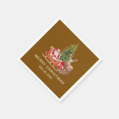 Vibrant Christmas Tree Decor Party Napkin Serviette (Ecke)
