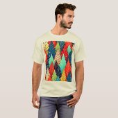 Vibrant Christmas Tree Pattern Art T-Shirt (Vorne ganz)