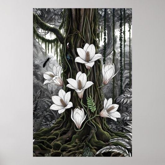Vibrant Chromatic Lily - Fine Art Botanical Poster (Vorne)