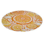 Vibrant Citrus Orange Slice Pattern Schneidebrett (Ecke)