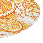Vibrant Citrus Orange Slice Pattern Schneidebrett (Ecke)