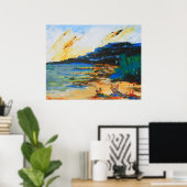 Vibrant Coastal Landscape Poster (Heimbüro)
