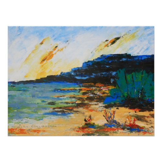 Vibrant Coastal Landscape Poster (Vorderseite)