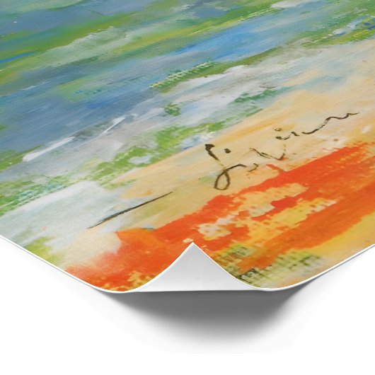 Vibrant Coastal Landscape Poster (Ecke)