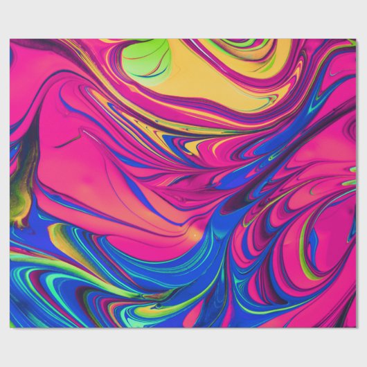 Vibrant Color Aesthetic Pattern Geschenkpapier (Flach)