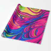 Vibrant Color Aesthetic Pattern Geschenkpapier (Ungerollt)