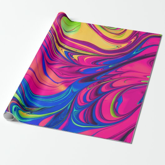 Vibrant Color Aesthetic Pattern Geschenkpapier (Ungerollt)