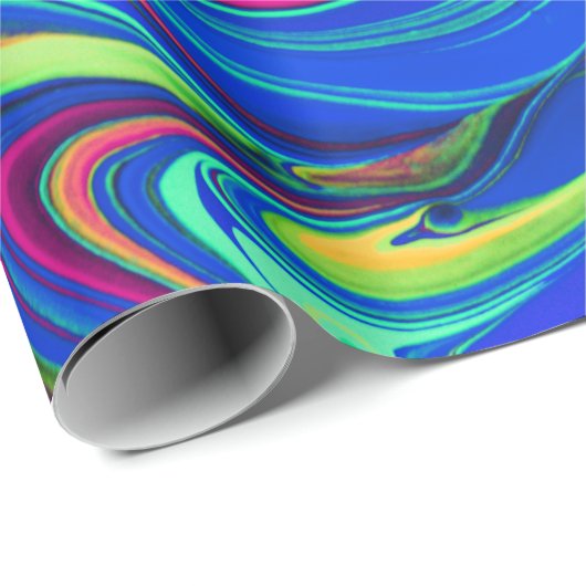 Vibrant Color Aesthetic Pattern Geschenkpapier (Rolleneckpunkt)