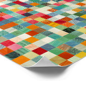 Vibrant Color Blocks: Color Theory Blend Poster (Ecke)