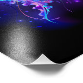 Vibrant Color Glowing Jellyfish Fotodruck (Ecke)