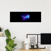 Vibrant Color Glowing Jellyfish Poster (Heimbüro)