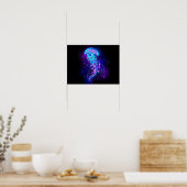 Vibrant Color Glowing Jellyfish Poster (Küche)