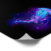 Vibrant Color Glowing Jellyfish Poster (Ecke)