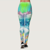 Vibrant Color Splash Graphic Leggings (Rückseite)
