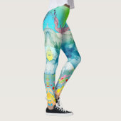 Vibrant Color Splash Graphic Leggings (Rechts)