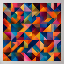 Vibrant Color Theory Art: Chroma Flow Tessellation