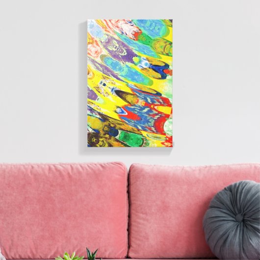 Vibrant Color Wave Leinwanddruck (Insitu (Wohnzimmer))