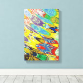 Vibrant Color Wave Leinwanddruck (Insitu (Holzboden))