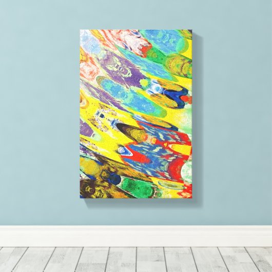 Vibrant Color Wave Leinwanddruck (Insitu (Holzboden))