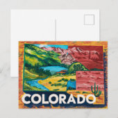 Vibrant Colorado Karte Malerei (Vorne/Hinten)