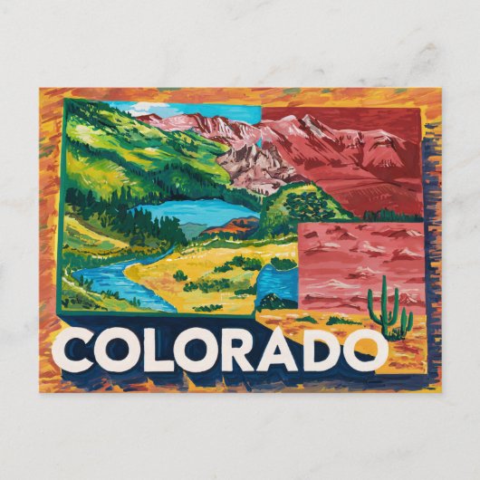 Vibrant Colorado Karte Malerei (Vorderseite)