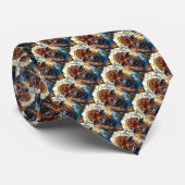 Vibrant Colorful Bison Buffalo Wildlife Nature Art Krawatte (Gerollt)