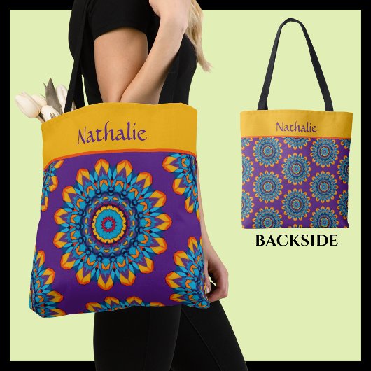 Vibrant Colorful Purple Boho Style Tasche