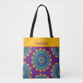 Vibrant Colorful Purple Boho Style Tasche (Vorderseite)