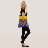 Vibrant Colorful Purple Boho Style Tasche (Am Model)